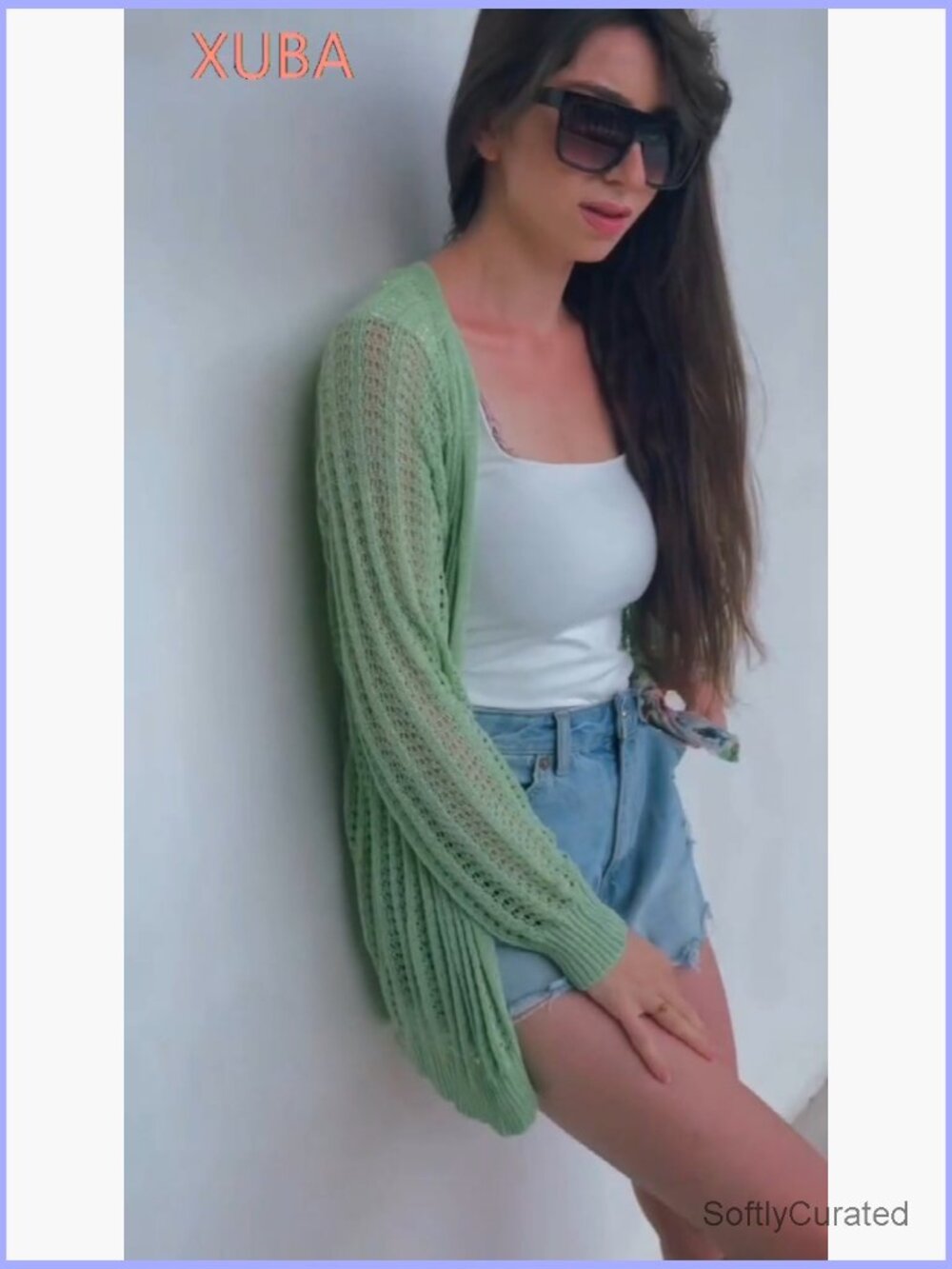 Crochet Lightweight Open Front Cardigan Long Sleeve Summer Cover Up - Picture 5 of 7